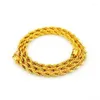 Kedjor xp smycken - (50 cm 5 mm) Ren guldfärg Klassisk repkedjedalsband för män mode hiphop bra kvalitet