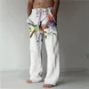 Mężczyzn Pants 2023 Spring i Autumn Beach Sports Sports 3D drukowane elastyczne projektowanie sznurka mody 230804