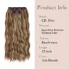 Syntetiska peruker Sarla 4PCSSet Långt vågigt klipp i håret 22 "Tjockt hårstycke för kvinnor Brown Blonde Black Natural Fake 230803