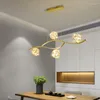 Pendant Lamps Bubble Lamp Restaurant Chandelier Modern Starry Light Luxury Long Dining Table Bar