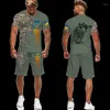 Tute da uomo Camouflage ucraino Stampa 3D T-Sirts/Completi Forze armate T-shirt militari Sorts Set Casual Sort Sleeved Outdoor Sportswear