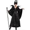 Тематический костюм M-2XL Хэллоуин ведьма Maleficent Sleep Beauty Movie Давай на взрослые злые женщины одевать рог шляп Шляп шляп Z230804
