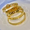 Bangle Luxury Brand Love Roman Crystal Charm Bracelet Women Jewelry GoldColor Hollow Numerals Bracelets Colorfast Steel 230803