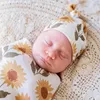 Sovsäckar baby väska nyfödd swaddle wrap hatt mjuk bomulls sömnfilt barn spädbarn filtar rekvisita r230804