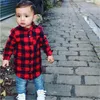 Çocuk Gömlekleri doğan Unisex Giysileri Sonbahar En İyi Erkek Bebek Gömlek Çocuk Uzun Kollu Ekose Gömlek Çocuk Kız Pamuk Bluz Bebek Kız Giysileri 230803