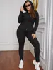 Pantalons grande taille pour femmes Velproo Hoodie Ensembles Steet Activewear Femmes 4XL Panys Costumes 230804