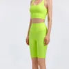 Yoga Outfit NWT Exercise Biker Short 8 "No Center Seam Fitness Back Waist Stretchy Sports Workout 230803