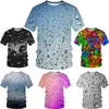 T-shirts pour hommes mode d'été impression 3D T-shirt motif de goutte de pluie décontracté à manches courtes