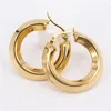 Hoop Earrings 2023 Exaggerated Large Gold Colour Women's Fashion Year Gift Birthday 33mm 11g Comfortable LH1093