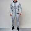 Mens Tracksuits 2 Pieces Tracksuit Spring Running Men Sweatshirt Sport Set Gym Clothes Sport Training Sträder slitage Outdoor 230804