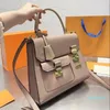 2023-Designer Kvinnor Portfölj Crossbody Tote Bag France Luxury Leather Bussiness Shoulder Bags Lady Cross Body Strap Attache Case Office Handväska