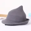 Wide Brim Hats Bucket High Quality 100 Wool Modern Halloween Witch Hat Women Party Festival Winter Cute Cap 230804