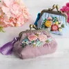 Chinese Style Products DIY Ribbon Flowers Embroidery Wallet for Beginner Needlework Kits Cross Stitch Series Arts Crafts DIY Coin Purse Materials R230804