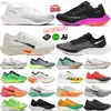 Chaussures de Course ZoomX Vaporfly Next% 2 Vaporflys 3 - Hommes et Femmes, Blanc, Argent Métallique, Raptors Rose, Prototype de Chaussures de Sport Sneakers
