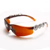 Bérets femmes luxe diamant lunettes de soleil Y2K Style lunettes de soleil strass sans monture bouclier lunettes lunettes hommes femmes lunettes UV400