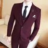 Abiti da uomo 2023 Abito da sposa di fascia alta (pantaloni con gilet blazer) Fashion Business Trend Bello blazer da boutique Set di tre pezzi