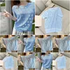 Women'S T-Shirt High Quality Designer Blue Hollow Out Knit Tee Fashion Fl Letter F Summer Womens Short Sleeve Tees Drop Delivery Appar Dh85F