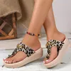 Zapatillas de verano Clip Toe cuñas Casual moda mujer plataforma zapatos 2023 chanclas sandalias señoras casual vestido diapositivas