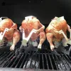 BBQ Tools Accessories American Motorcycle Steel Rack Funny Chicken Stand med öl Can Holder Grilling Roast Barbecue 230804