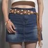 Cintos Bohemian Shell Cós Tecido Corda de Algodão Cobertura de Cintura Feminina Casual Strap Belt Acessórios Decorativos Borlas Cinto