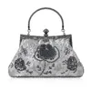 Borse da sera Pochette floreale con perline stile vintage Borsa da ballo per festa di nozze 066F 230803