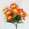 Decorative Flowers 35cm 12 Heades 6 Branches Artificial Morning Glory For Garden Room Wedding Christmas Decoration Simulation Fake
