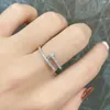 Anneaux de mariage Classique Vente 925 Sterling Silver Zircon Nail Ring pour les femmes s Personnalisé Fashion Brand Advanced Jewelry Party Gift 230804