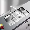 Grande Capacité Double Bol Évier De Cuisine En Acier Inoxydable Cuisine Lavabo Panier Pour La Maison Luminaire Cuisine Accessoires Gadgets