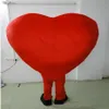 2018 Costume della mascotte del cuore rosso di dimensione adulta di alta qualità Costume della mascotte del cuore operato 227v