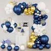 Autres fournitures de fête d'événement bleu marine or ballon guirlande arc mariage fête d'anniversaire décoration bébé douche garçon anniversaire ballon décoration ballon en latex 230804