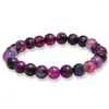 Strand i Natural Stone Buddha Armband Charm Women Imitation Ambers Lucky Purple Agators Bead Bangles For Men Hand smycken