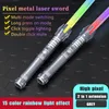 LED kılıç çunları neo piksel ışın kılıcı ksenopiksel metal ışık rgb lazer kılıç kılıç oyuncakları ağır düello ses cosplay sahne sahne 230803