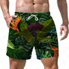 Pantaloncini da uomo Summer Tropical Plant Stampa 3D Stile casual da vacanza Moda