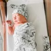 Śpiworki Baby Swaddle Kotes Pałąk na głowę zestaw dla chłopca nowonarodzone kwiatowe niemowlę rekwizyty R230804