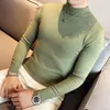 Men's Sweaters 8Colors Autumn Winter Turtleneck Long Sleeve Casual For Men Clothing 2023 Slim Fit Solid Knitwear Pull Homme 4XL-M Sale