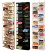 Hushåll Användbar 26 Pocket Shoe Rack Storage Organizer Holder Folding Door Closet Hanging Space Saver med 3 Color221s