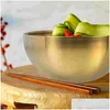 Bowls Insated Soup Bowl Metal Cooking Pho Pasta Egg Mixing Large Stainless Steel Drop Delivery Home Garden Kitchen Dining Bar Dinnerw Dhnkp