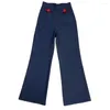 Frauen Jeans Retro Vintage -Stil Hosen Rockabilly XXXL Plus Size Flare Hosen Hochtütige 50er Jahre 60er Jahre