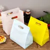 wholesale Color sólido Ensalada Comida ligera Bolsa de plástico Postre Envasado Alimentos Hornear Panadería Pastel Tote Bolsas de compras cosméticas LL