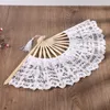 Chinese Stijl Producten Vintage Bamboe En Hout Opvouwbare Fan Perfect Partijen Bruiloften Woondecoratie Hand Geborduurde Dubbellaags Fan R230804