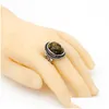 Pierścienie zespołu 20 szt./Działek kamień naturalny bursztynowy ring hybrydowe modele mieszane rozmiar lady/dziewczyny mody biżuterii mieszanka stylów upuszczenia dostawy dhrc3