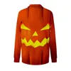 Sweats à capuche pour femmes personnes âgées survêtement Halloween imprimé à la mode décontracté à manches longues fermeture éclair revers pull hauts mignon à capuche filles