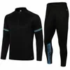 Herrspår 2023-23 Barn Soccer Sports City Sweater Hoodie Jacket Training Tracksuit sätter vuxna överlevnadsjoggingssatser