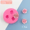 Bakvormen 3hold Little Bloom Rose siliconen mal fondant taart 3D chocolade bloem cupcake snoep decoratie gereedschap hars nuttig 230803