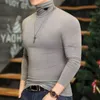 Man Casual Tshirts Long Sleeves Blouses Shirts Designer Hoodie Turtleneck Top Shirt High Neck Budge Ice Cotton Tees Tops S-5XL