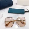 2023 lunettes de soleil design de luxe G Family's New Dark Glasses Ni Lu Han Même Style Metal Herringbone Hollow Large Frame Lunettes de soleil irrégulières GG0817S