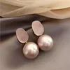 Dangle Earrings S925 Needle Imitation Pearl Big Drop Elegant Resin For Women Party Fashion Female Jewelry
