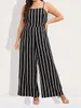 Women's Plus Size Pants Finjani Polka Dot Wide Leg Cami Jumpsuit Sleeveless Spaghetti Strap Fashion Elegant Long 230804