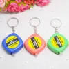 wholesale 1PC New Small 1M tape measure 1 meter portable mini soft tape measuring ruler keychain pendant gifts gift metric inch tapes LL