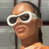 Lunettes de soleil Red Lip Shape Y2K Femmes Hommes Vintage Punk Lunettes de soleil Hip Hop Shades 2000's Eyewear UV400